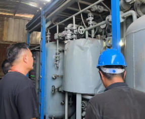 山東青島60噸導熱油系統在線再生凈化工程結束并投產運行